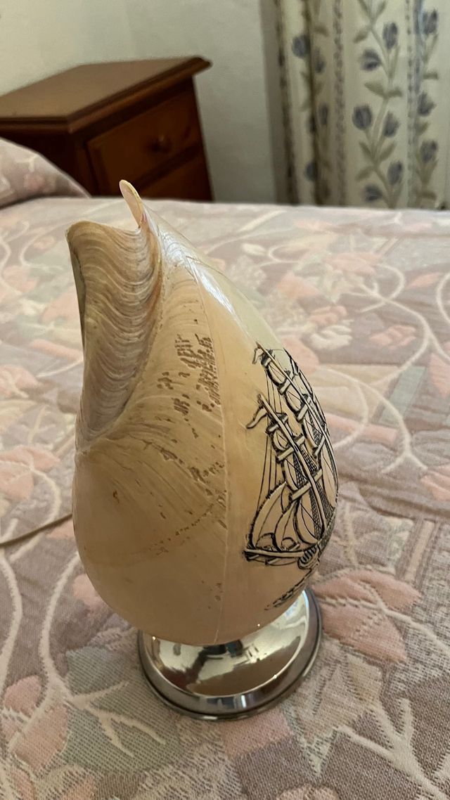 Lámpara Caracola Marina con Barco