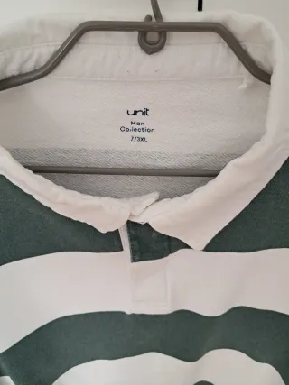 Polo Unit Rayas Verde/Blanco Talla 3XL