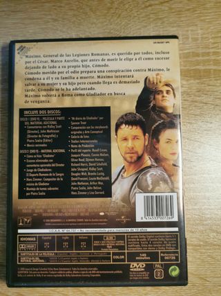 DVD Gladiator El Gladiador Russell Crowe