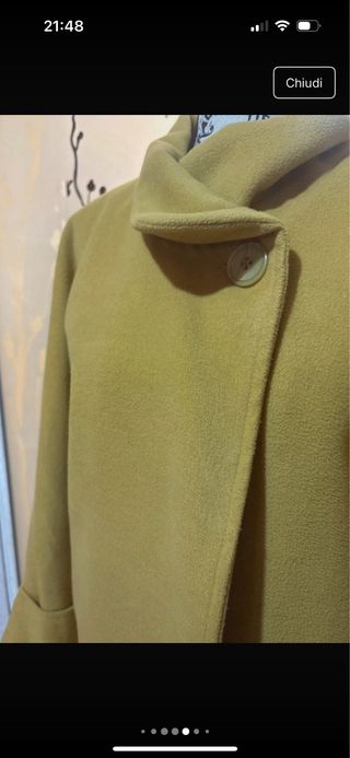 Cappotto giallo donna