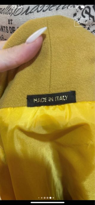 Cappotto giallo donna