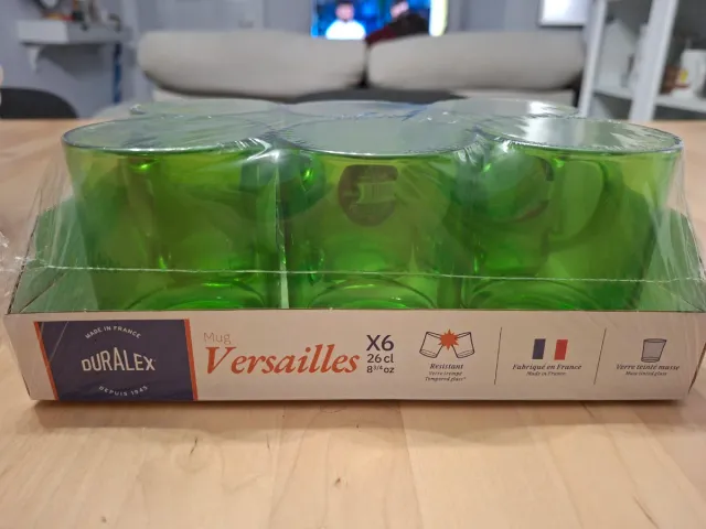 Set 6 Tazas
 Duralex Versailles Verdes