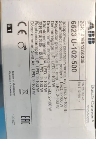 Regulador LED ABB 6523 U-102-500