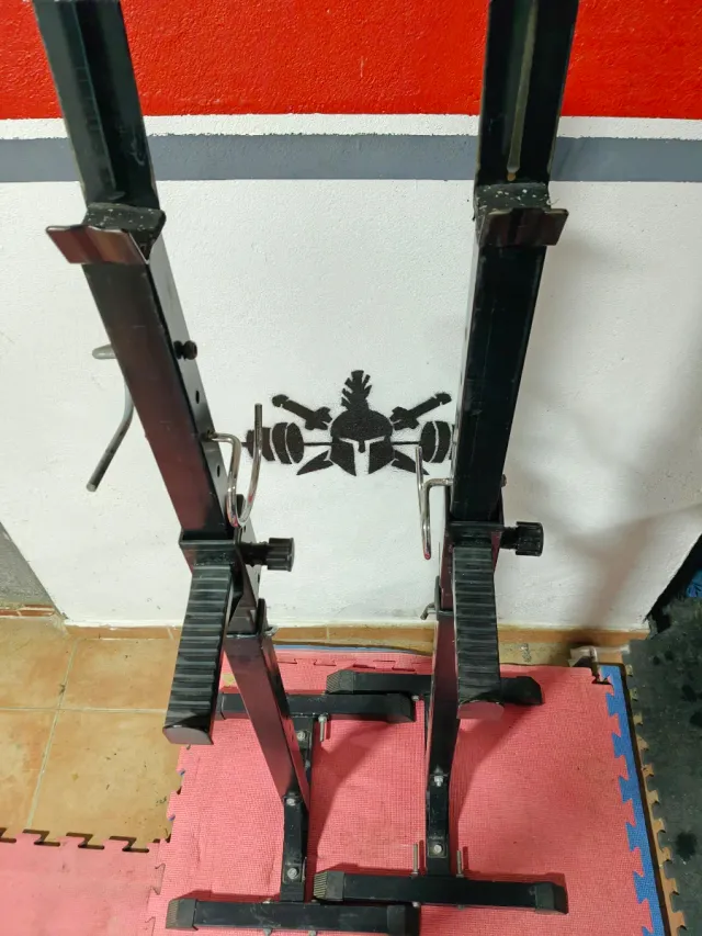 RACK BARRA OLÍMPICA 178 CM 28 MM CON DISCOS 50KG
