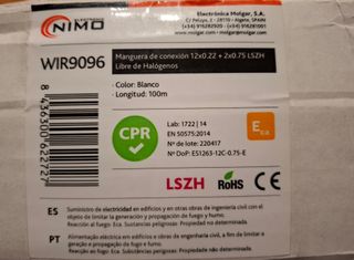 Cable Alarma y Portero 12+2 LSZH CPR 100m