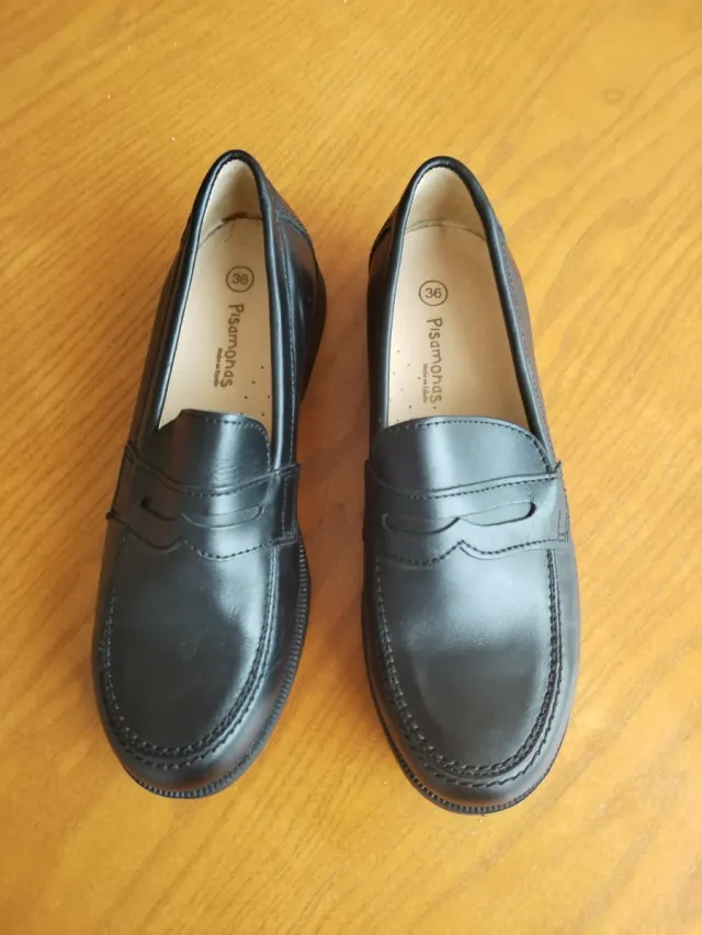 Mocasines Pisamonas colegiales negros