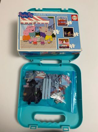 Maletín Puzzles Peppa Pig Educa 4 Puzzles