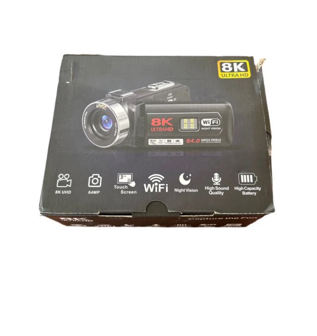 Videocámara 8K Ultra HD WiFi 64MP Pantalla Táctil