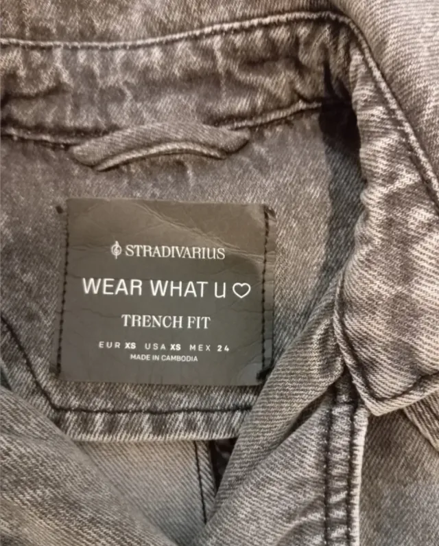 Gabardina vaquera gris xs/s/m