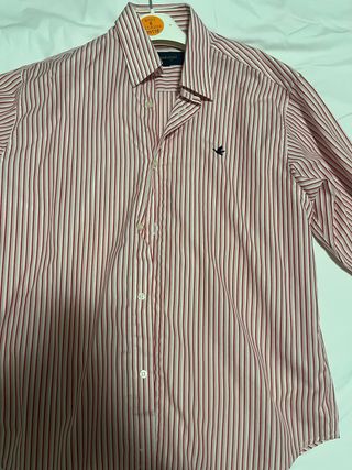 Camicia Brooksfield a righe rosse e bianche