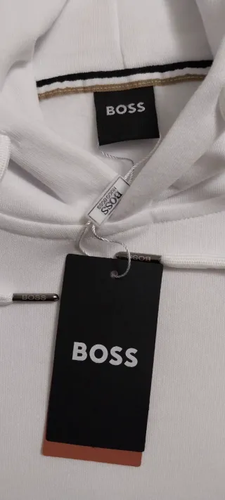 Casaco com capuz BOSS branco