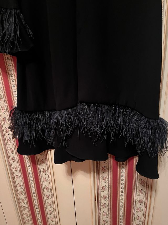 OCASIÓN!!Abrigo Carolina Herrera Negro Talla Única