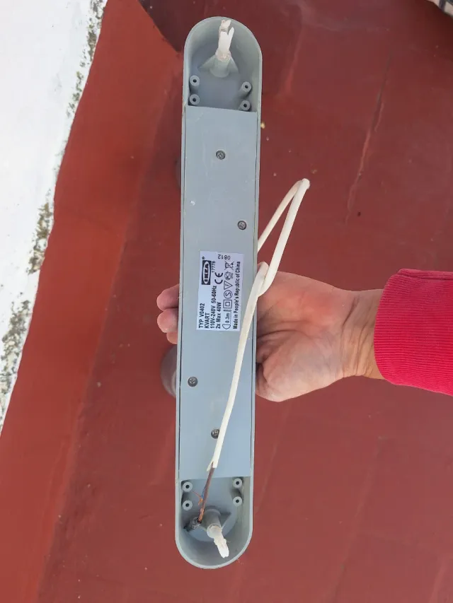 Aplique de pared doble gris