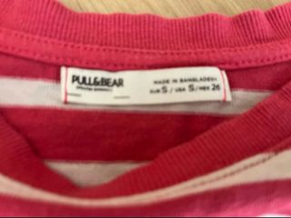 Sudadera de rayas rojas y blancas oversize