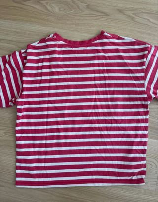 Sudadera de rayas rojas y blancas oversize