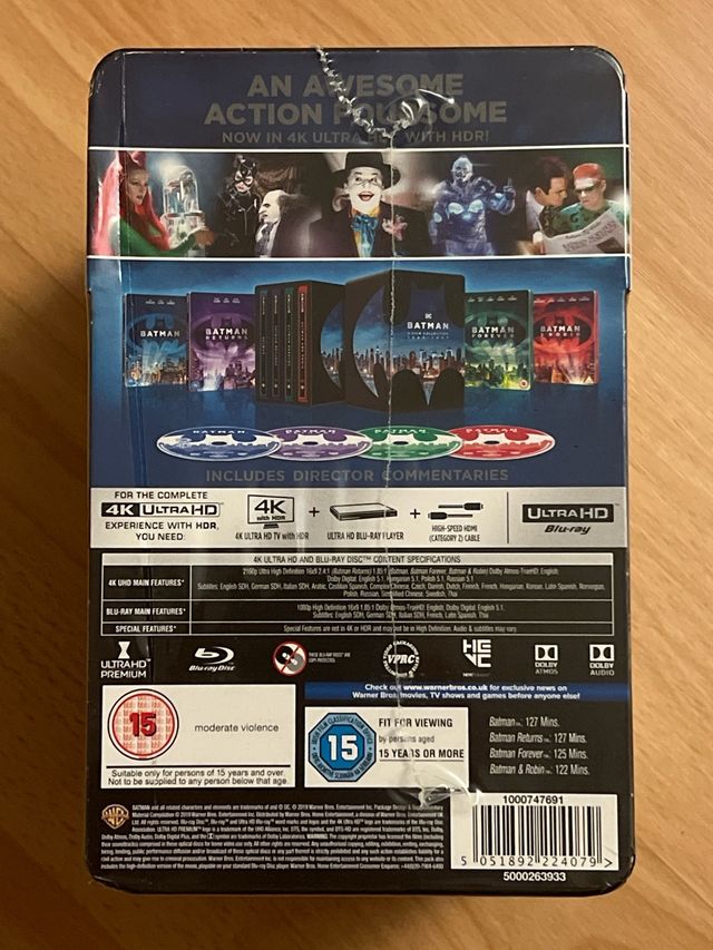 Batman 4Film Collection 4K UHD + Blu-ray Steelbook