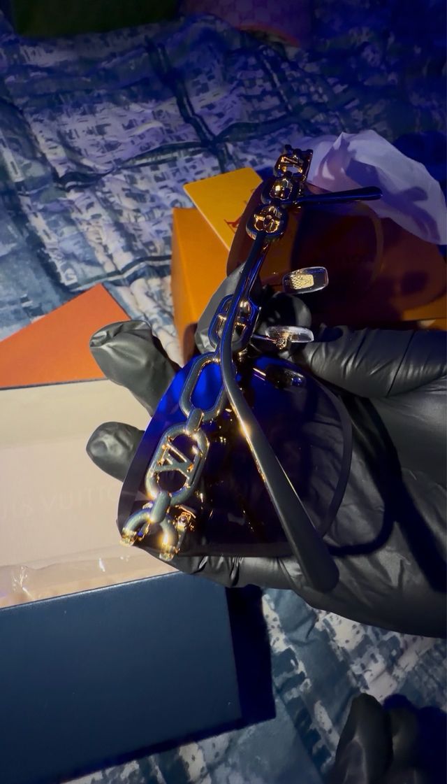 Occhiali Louis Vuitton Donna oro e marroni