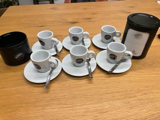 Set Tazzine Caffè con Piattini e Cucchiaini