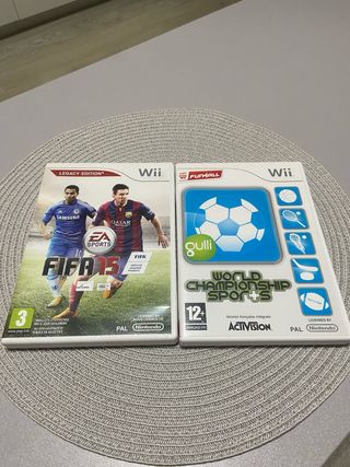 Wii FIFA 15 y World Championship Sports