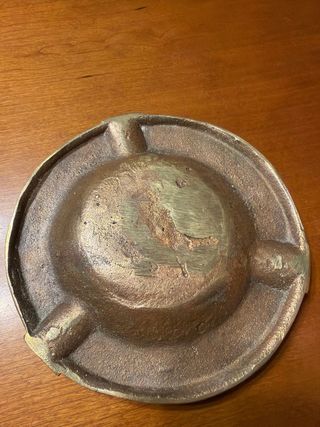 Cenicero Bronce Macizo Vintage