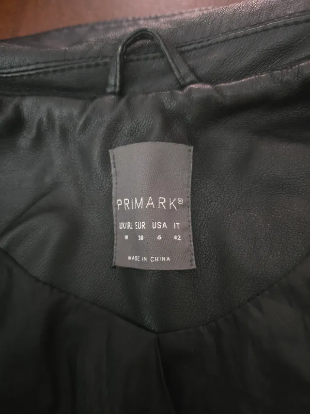 Giacca donna pelle nera Primark