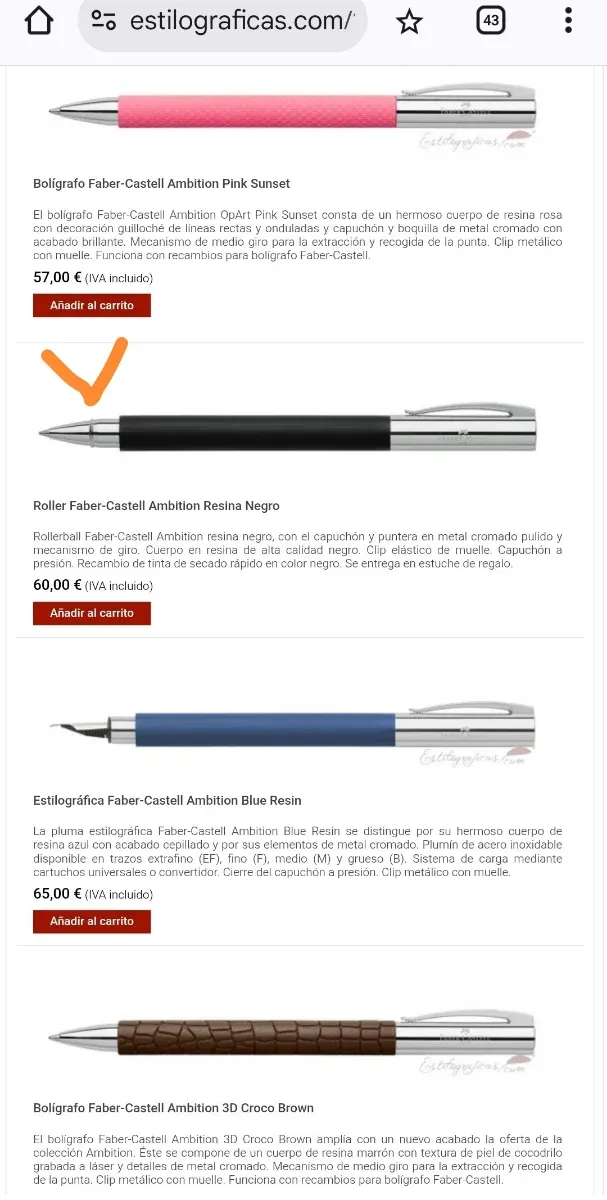 Faber-Castell Pluma y Bolígrafo Nuevo