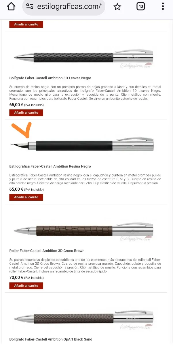 Faber-Castell Pluma y Bolígrafo Nuevo