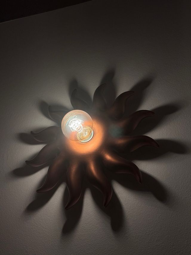 2 Lampade da Parete Holländer Sonne Oro/Bronzo