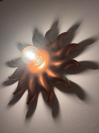 2 Lampade da Parete Holländer Sonne Oro/Bronzo