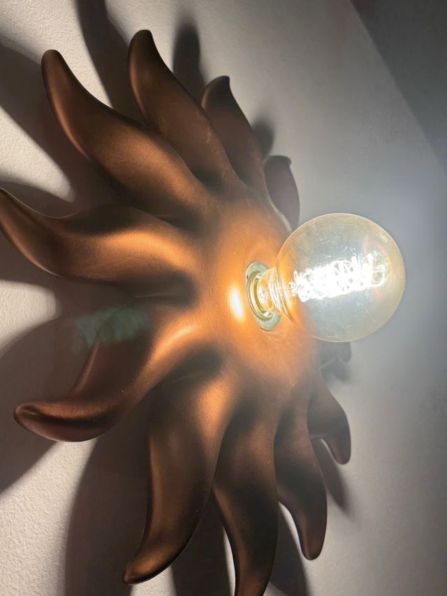 2 Lampade da Parete Holländer Sonne Oro/Bronzo