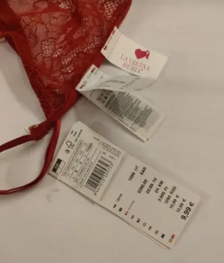 Tanga Rojo Encaje La Vecina Rubia