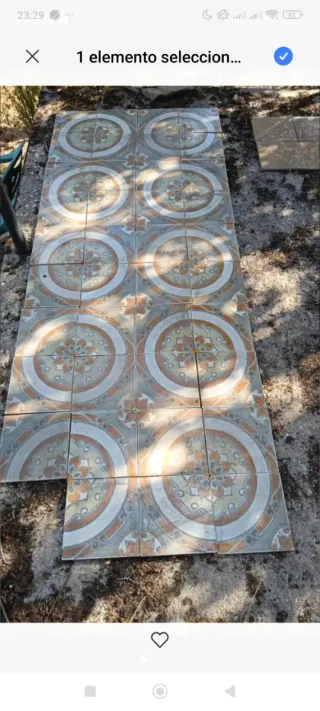 39 Baldosa hidráulica suelo vintage