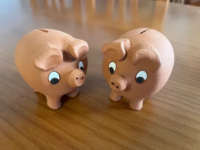 Duo de cerditos hucha