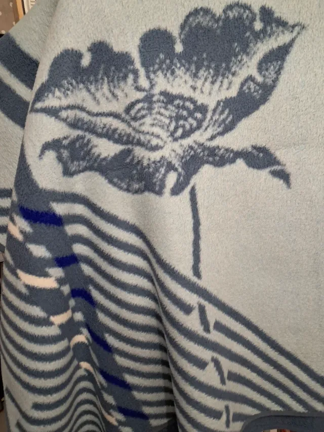 Copripiumino jacquard blu per letto 135 cm.