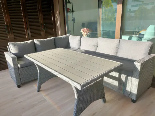 Conjunto Terraza 6 Plazas Gris