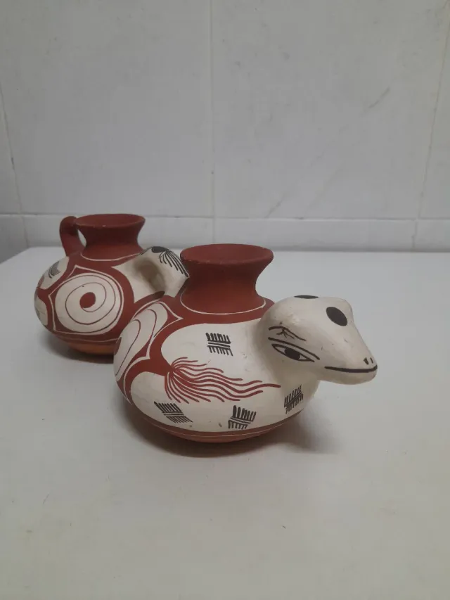 Cántaro doble artesanal vintage