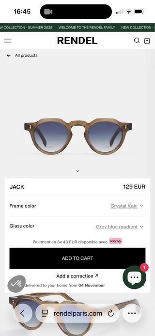 Occhiali da sole Rendel Paris marroni/oro