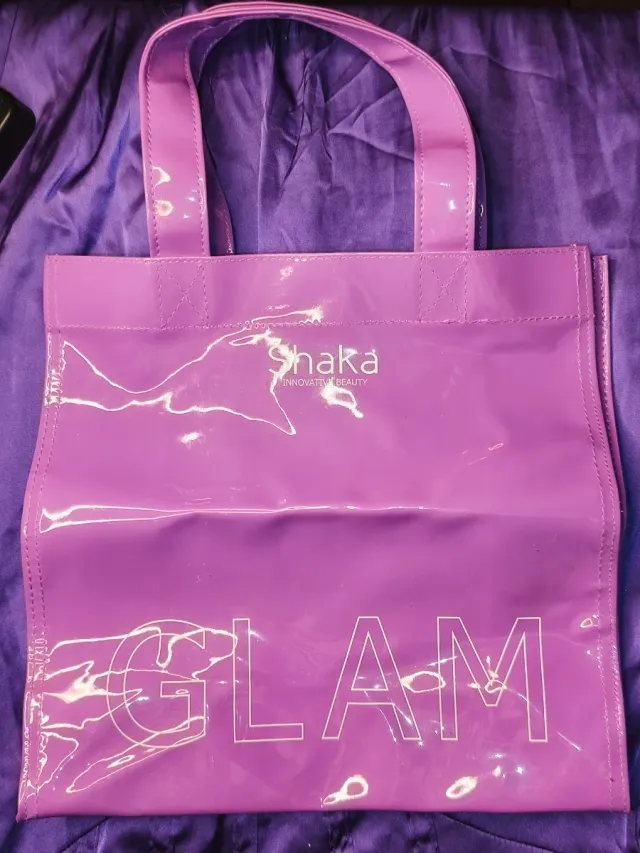 Borsa Shaka viola lucida in PVC