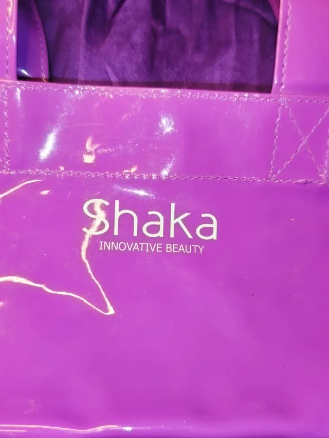 Borsa Shaka viola lucida in PVC