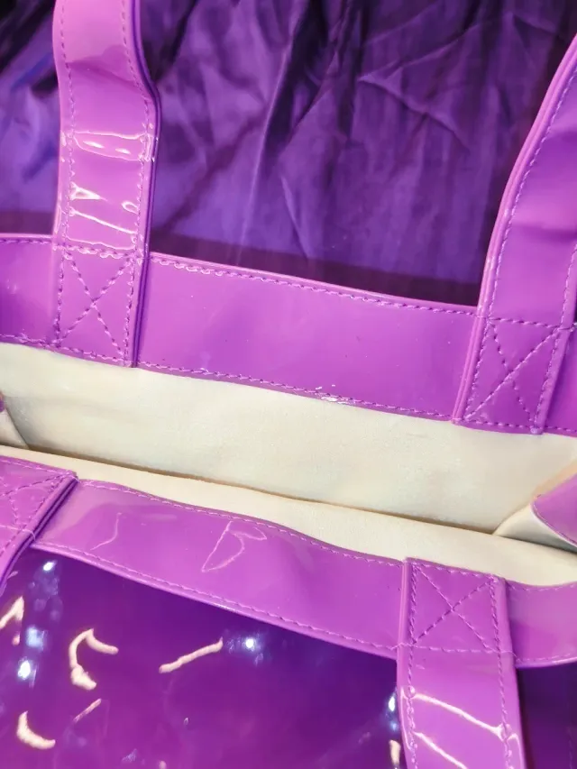 Borsa Shaka viola lucida in PVC