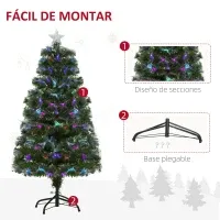 Árbol Navidad HOMCOM 120cm LED