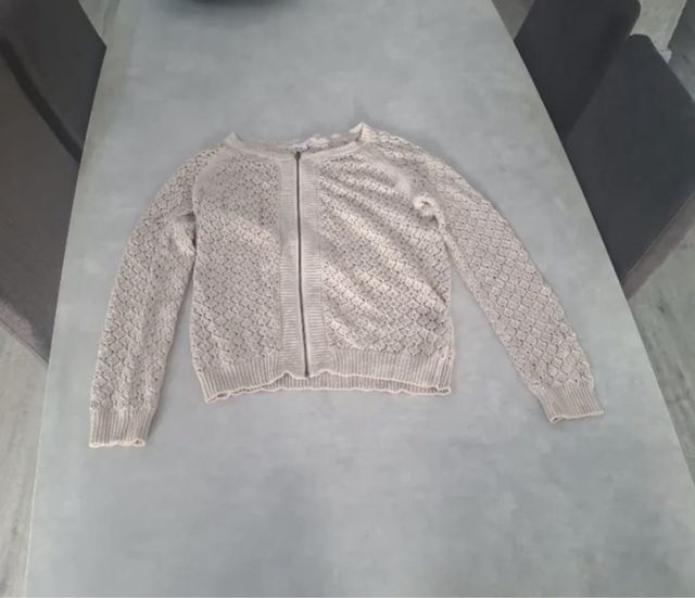 Cárdigan de punto abierto con cremallera