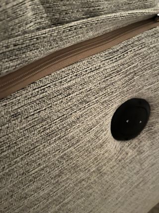 Sillón relax tela beige y gris