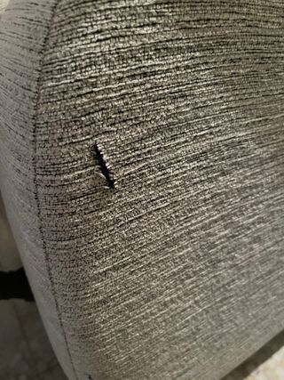 Sillón relax tela beige y gris