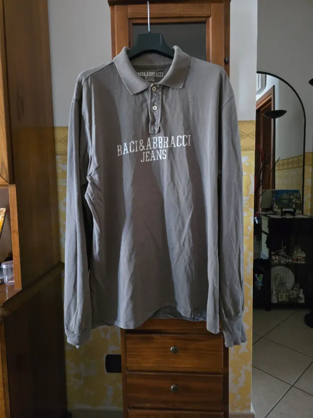 Polo uomo Baci & Abbracci grigio XL