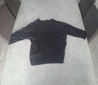 Camiseta manga larga negra mujer