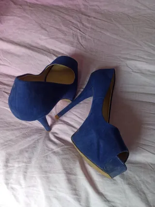 Zapatos Zara Basic Talla 38 Azul
