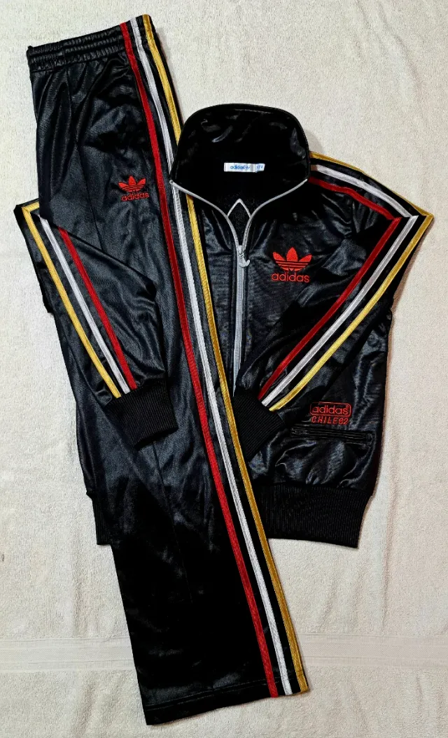 Tuta Adidas Vintage Chile 62 Nera Rossa