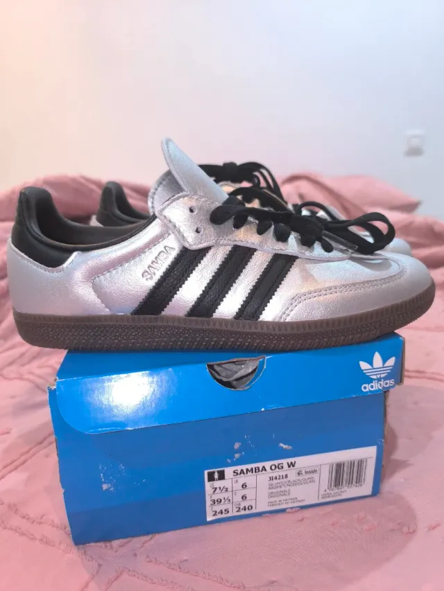 Adidas Samba OG W Plata Talla 39 1/3
