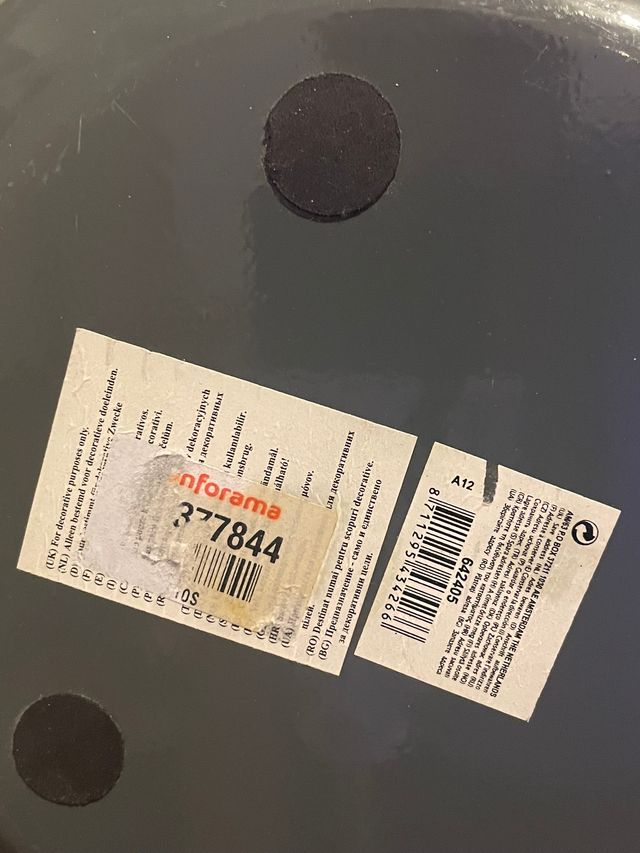 Fuente Conforama Negra y Turquesa